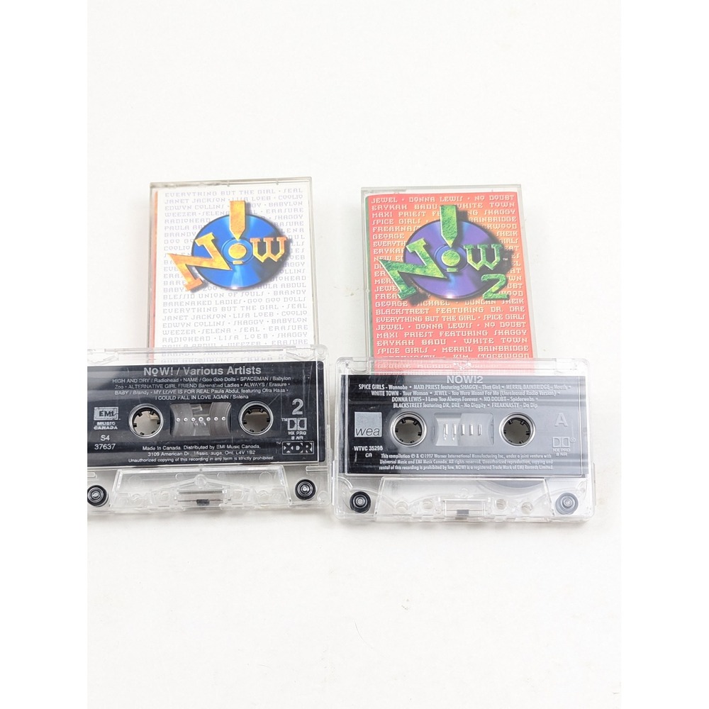 Now! Vol. 1 & Now! 2 Cassette Lot 90s Pop Hits Radiohead Spice Girls Shaggy‎ - Picture 3 of 4